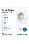 VenteuropeFancy Kapaklı Aspiratör Fan 12.5 cm – Banyo & Tuvalet Havalandırma 125mm