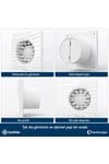 VenteuropeFancy Kapaklı Aspiratör Fan 12.5 cm – Banyo & Tuvalet Havalandırma 125mm