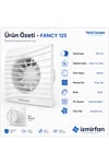 VenteuropeFancy Kapaklı Aspiratör Fan 12.5 cm – Banyo & Tuvalet Havalandırma 125mm
