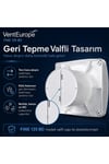 VenteuropeFine 125 BD – 12.5’luk Sessiz Banyo ve Tuvalet Aspiratörü – Yüksek Emişli Havalandırma