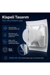 VenteuropeFresh BD 100 Kapaklı Banyo WC Aspiratör Fanı 10 cm Sessiz Havalandırma Fanı 100 mm