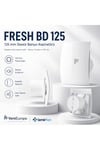 VenteuropeFresh BD 125 – 12,5’luk Sessiz Banyo Aspiratörü – Kapaklı Tuvalet Havalandırma Fanı