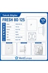 VenteuropeFresh BD 125 – 12,5’luk Sessiz Banyo Aspiratörü – Kapaklı Tuvalet Havalandırma Fanı