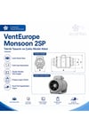 VenteuropeMonsoon 150/160 2SP Karma Akışlı Kanal Tipi Fan 415/570 m³/h Ø160 mm