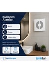 VenteuropeRefined 125 BD 12.5 cm Kapaklı Banyo WC Aspiratör Havalandırma Fanı Sessiz