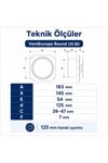 VenteuropeRound 125 BD – 12,5’luk Sessiz Yuvarlak Banyo Aspiratörü – Kapaklı Damperli Havalandırma