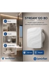 VenteuropeStream 120 BD – 12’lik Sessiz Dekoratif Banyo Aspiratörü – Klapeli 120mm Havalandırma