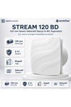 VenteuropeStream 120 BD – 12’lik Sessiz Dekoratif Banyo Aspiratörü – Klapeli 120mm Havalandırma