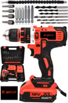 JetVolt 12V 1.5Ah Çelik Şanzıman Çift Akülü Darbeli Şarjlı Matkap Akülü Vidalama - Kırmızı