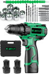 JetVolt 12V 1.5Ah Şarjlı Matkap 24 Parça - Yeşil