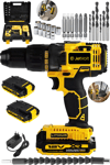 JetVolt 12V 1.5Ah Metal Şanzıman Çift Akülü Bakır Sargı 24 Parça Şarjlı Matkap Akülü Vidalama - Sarı