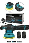 JetVolt 12V Orbital 8 Kademli Cila Pasta Parlatma Polisaj Makinesi Mavi