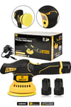 JetVolt 12V Orbital 8 Kademli Cila Pasta Parlatma Polisaj Makinesi Sarı