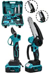 JetVolt 2'Li Set 18V 1.5Ah Çift Akülü Çelik Şanzıman Şarjlı Dal Budama & Testeresi - Mavi