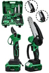JetVolt 2'Li Set 18V 1.5Ah Çift Akülü Çelik Şanzıman Şarjlı Dal Budama & Testeresi - Yeşil