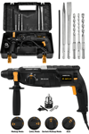 JetVolt 850W Metal Şanzıman Darbeli Matkap Kırıcı Delici Hilti 2-28mm - Siyah