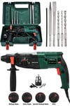 JetVolt 850W Metal Şanzıman Darbeli Matkap Kırıcı Delici Hilti 2-28mm - Yeşil