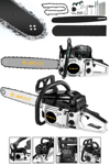 JetVolt Ekstra Güçlü 52CC 2.9 HP 8000 Rpm BENZİNLİ Ağaç Odun Dal Kesme Makinesi Motorlu Testere Hızar Motoru - Siyah