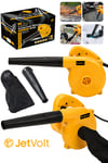 JetVolt Hava Üfleme Emme Makinesi 6 Kademe Devir Ayarlı 600 Watt Elektrikli Hava Üfleme Körüğü - Sarı