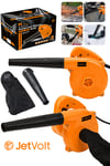 JetVolt Hava Üfleme Emme Makinesi 6 Kademe Devir Ayarlı 600 Watt Elektrikli Hava Üfleme Körüğü - Turuncu