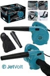 JetVolt Hava Üfleme Emme Makinesi 6 Kademe Devir Ayarlı 600 Watt Elektrikli Hava Üfleme Körüğü - Mavi