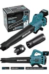 JetVolt Profesyonel 21 V Çift Akülü Turbo Motor 2800 Rpm Yaprak Hava Üfleme Makinesi - Mavi