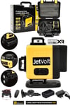 JetVolt Profesyonel 360° Lazer Hizalama 16 Köşe Otomatik Hizalama Yeşil Çizgili Lazer Metre Hizalama - Sarı