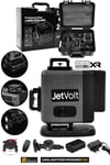 JetVolt Profesyonel 360° Lazer Hizalama 16 Köşe Otomatik Hizalama Yeşil Çizgili Lazer Metre Hizalama - Siyah