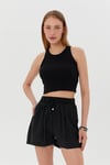 Bisiklet Yaka Fitilli Crop Atlet