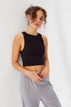 Kadin Basic Siyah Crop  Bluz