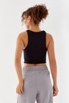 Kadın Kısa Crop Askılı Siyah Basic