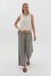 Kemerli Nature Keten Pantolon