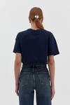 Kıvrık Kollu Basic Crop Tshirt