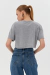 Kıvrık Kollu Basic Crop Tshirt
