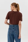 Kıvrık Kollu Basic Crop Tshirt