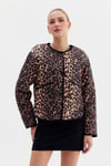 Leopar Desenli Kısa Mont