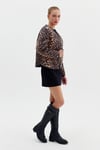 Leopar Desenli Kısa Mont