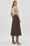 Milano Stripe Midi Etek