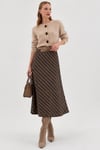 Milano Stripe Midi Etek