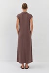 Polo Yaka Cepli Maxi Modal Elbise