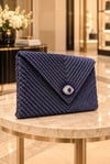 Simli Maxi Clutch Göz Çanta