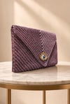 Simli Maxi Clutch Göz Çanta