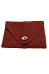 Simli Maxi Clutch Göz Çanta