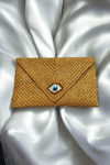 Simli Maxi Clutch Göz Çanta