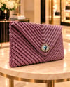 Simli Maxi Clutch Göz Çanta