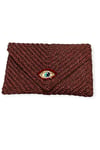 Simli Mini Clutch Göz Çanta