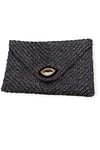 Simli Mini Clutch Göz Çanta