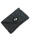 Simli Mini Clutch Göz Çanta