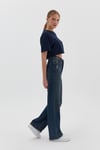 Taşlanmış Boru Paça Jean Pantolon