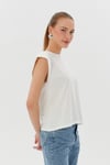 Vatkalı Ekru  Kadın Tshirt